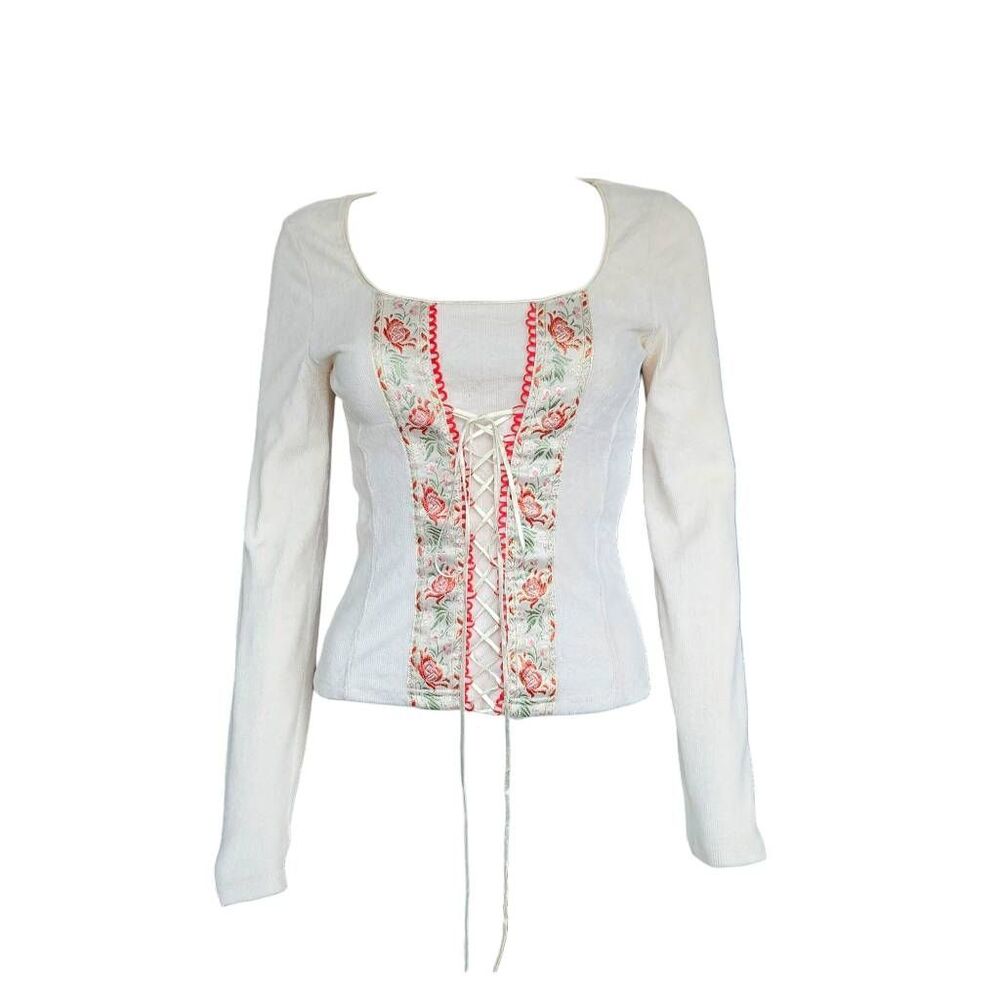 y2k vintage milkmaid corset top